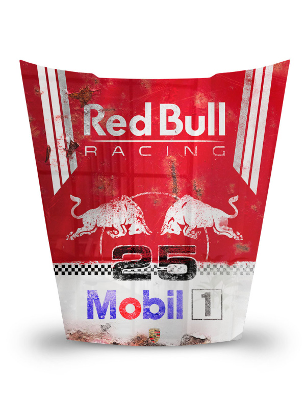 Replika maski samochodowej Porsche 911 - Red Bull Racing Rusty 25 | Nowoczesne Obrazy na płótnie i Rzeźby pop art
