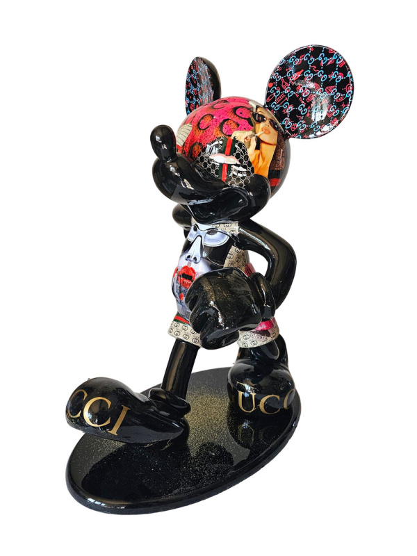 Walking Mickey Fashion Sculpture 48cm - Gucci Edition | Pop Art at Oh-Pop.com! Exclusive Paintings and Sculptures