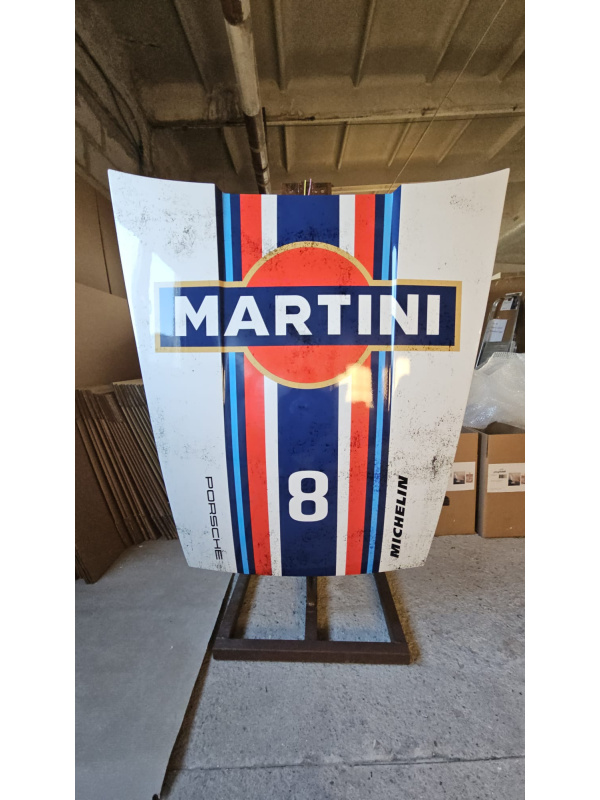 Porsche 911 Auto Motorhaube Replik - Porsche Martini 8 | Limitierte Pop-Art Edition