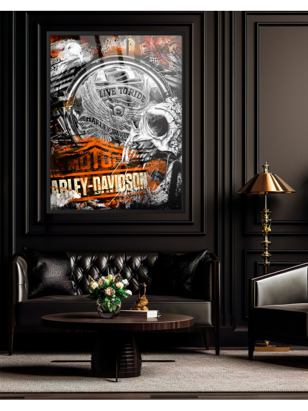 Image of Harley Davidson - The legendary engine | Pop Art at Oh-Pop.com! Exclusive Paintings and Sculptures 2